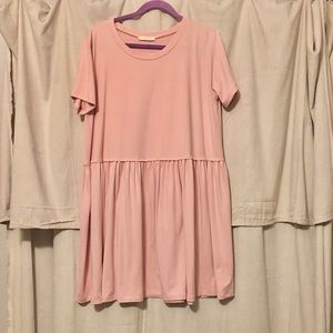 Adorable Pink Baby Doll Dress